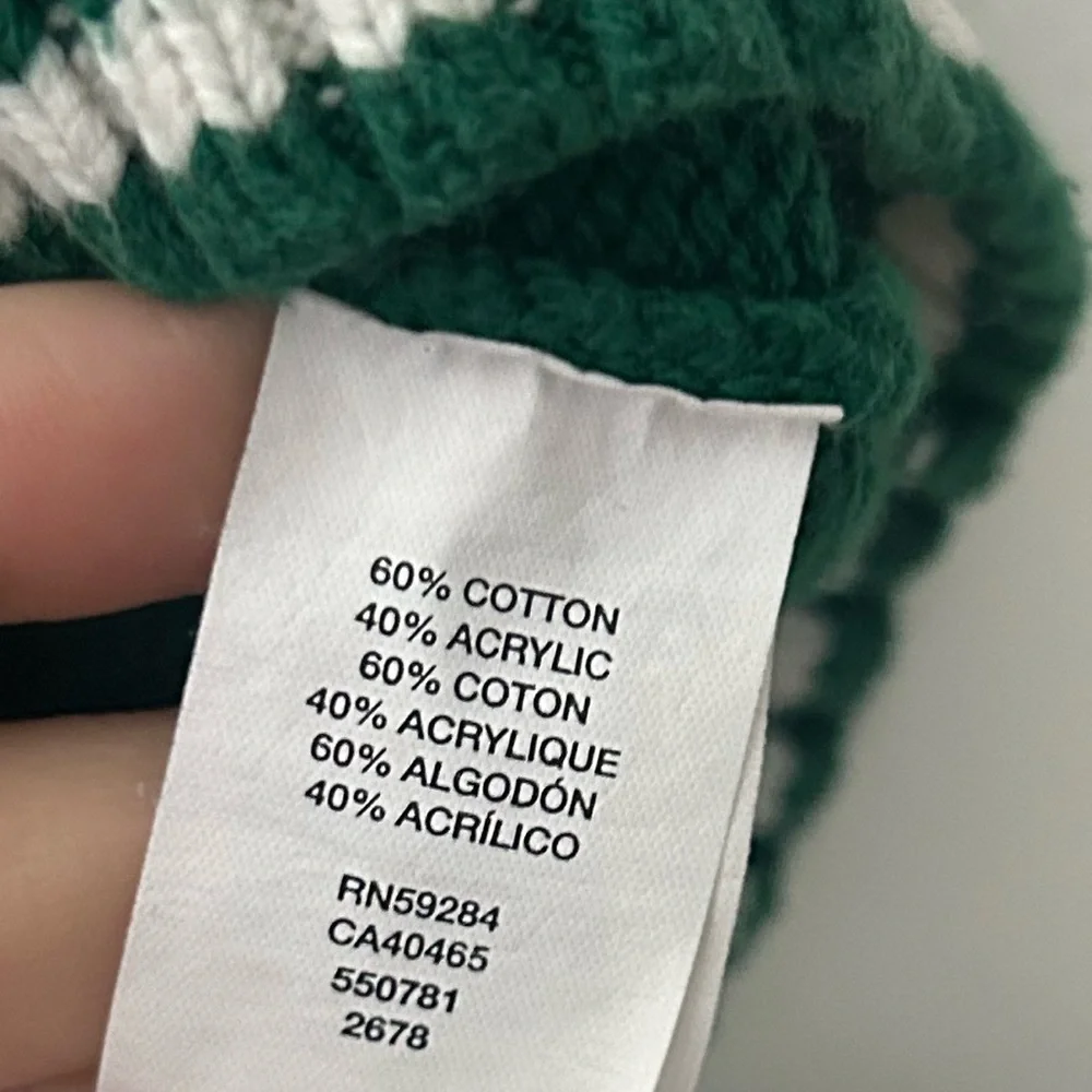 The Children's Place 24 Months VNeck Cable Knit Green Vest with White Trim